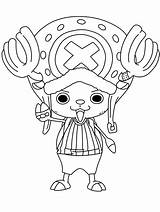 Chopper Coloring Pages Piece Happy Categories Anime sketch template