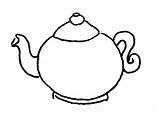Teapot Coloring Pages Pot Tea sketch template