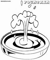 Fountain Coloring Pages Designlooter Colorings Getdrawings Simple Drawing sketch template