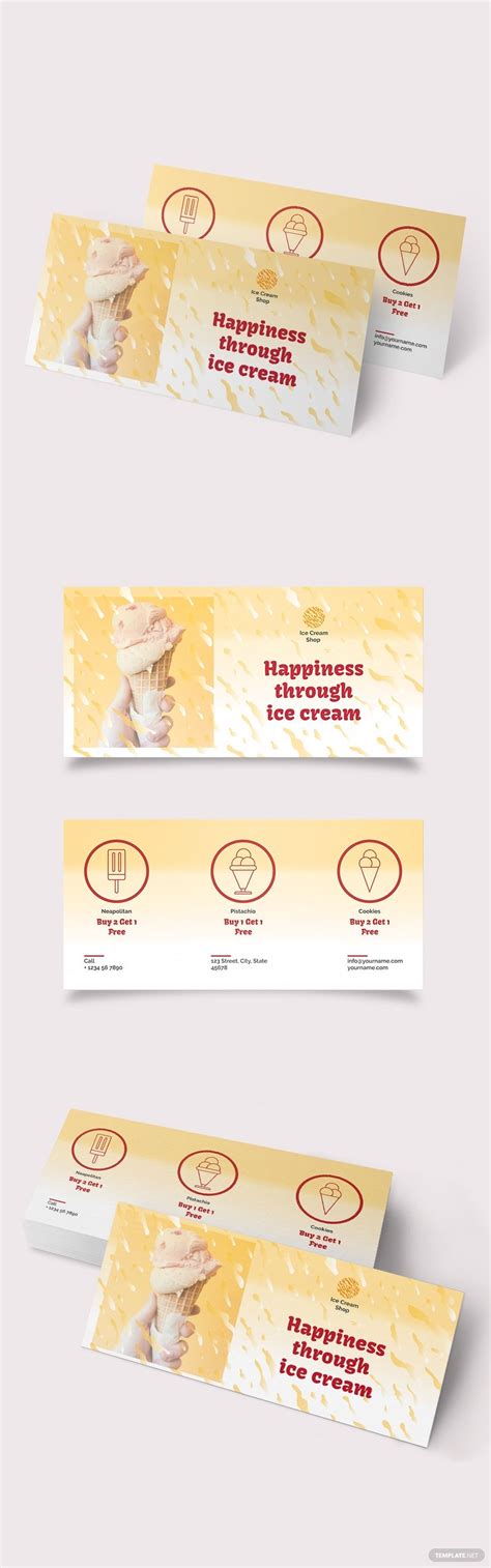 ice cream coupon template illustrator indesign word apple