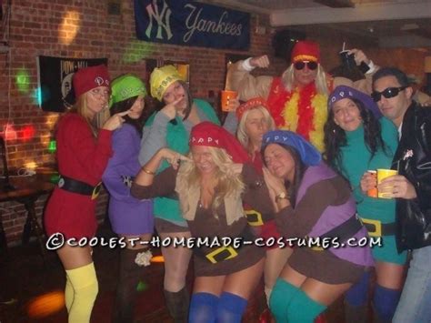 coolest snow white and the 7 sexy dwarfs group costume