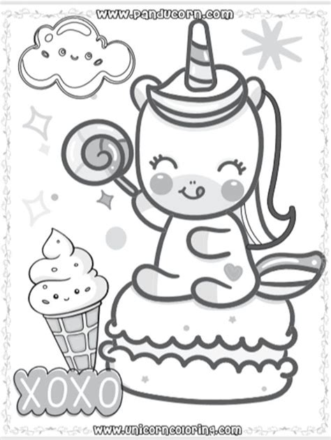 unicorn ice cream coloring pages