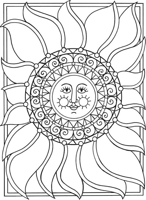 celestial moon coloring pages  adults   moon coloring pages