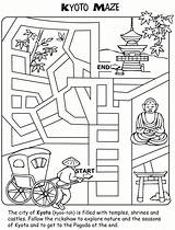 Dover Learning Doverpublications Japón Maze sketch template