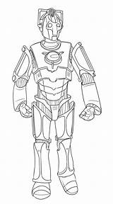 Who Doctor Coloring Cyberman Pages Deviantart Printable Colouring Dr Colour Own Drawing Line Cybermen Adult Book Getcolorings Color Fan Library sketch template