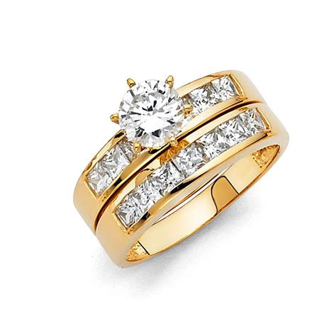 14ky Cz Engagement Ring Only Etsy 14k Yellow Gold Engagement Ring
