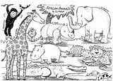 Savanna Giraffe sketch template