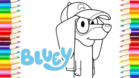 bluey snickers coloring video  kids coloring books coloring pages