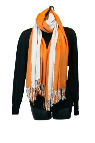 pashmina orangewhite fashion pashmina silk scarves