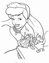 Cinderela Animation Cendrillon Conversando Animaizinhos Coloriage Tudodesenhos Coloriages sketch template