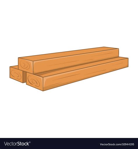 Timber Planks Icon Cartoon Style Royalty Free Vector Image