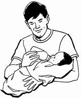 Coloring Pages Dad Baby Milking His Tocolor Color Place Getcolorings Drawing sketch template