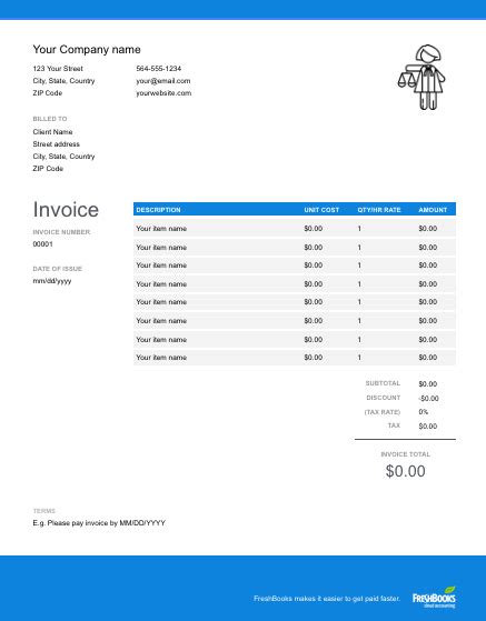 notary invoice template  custom templates freshbooks