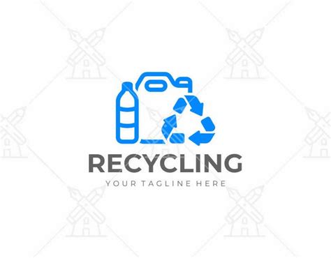 plastic recycling logo design recycle plastic bottles vector design plastic refuse logotype
