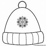 Hat Winter Coloring Pages Para Colorear Color Invierno Colouring Christmas Printable Hats Clothing Snowflakes Template Nurse Clothes Nieve Wooly Gorras sketch template