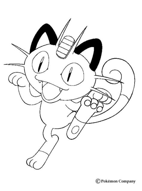 meowth scratch cat pokemon coloring page  pokemon coloring pages