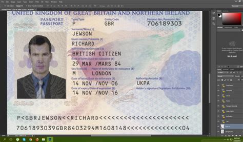 uk passport psd template   uk passport template