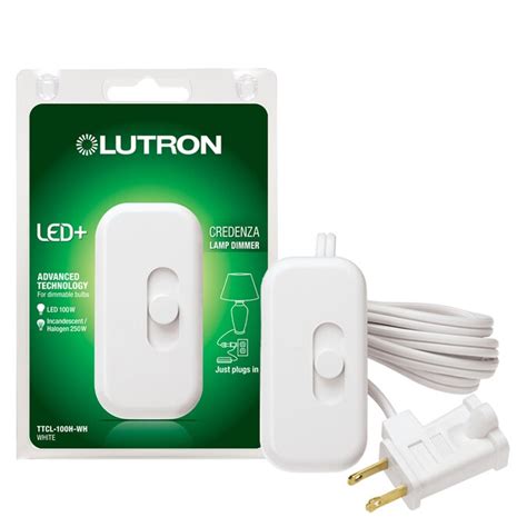 lutron credenza  watt single pole white indoor  dimmer   lamp light controls