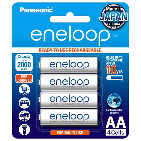 Panasonic Eneloop Ni Mh Aa Rechargeable Battery Low Self Discharge For