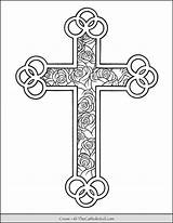 Thecatholickid Cruces Thorns Religiosas Religiosos Páginas Niños Cnt Mls Cruzado Disenos Router Cnc Unas Símbolos sketch template