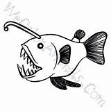 Coloring Angler Fish Pages Getcolorings sketch template