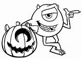 Halloween Coloring Pages Kids Printable Monstersinc sketch template