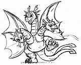 Ghidorah Godzilla Mecha sketch template