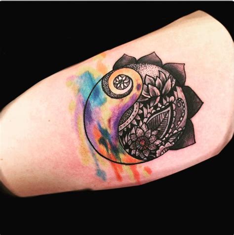 yin  tattoo designs inseparable contradictory opposites