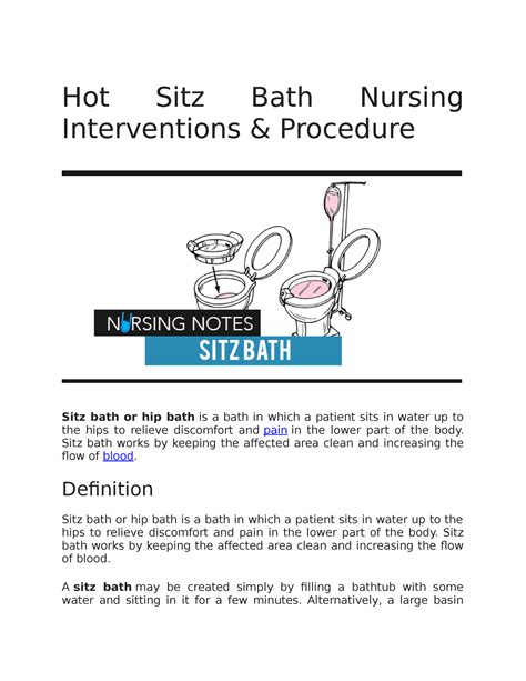 hot sitz bath nursing interventions hot sitz bath nursing