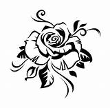 Tribal Rose Tattoo Tattoos Tatouage Fleur Flower Roses Stencils Rosas Designs Pochoir Roos Dessin Silhouette Dibujos Zwarte Clipart Stencil Bloem sketch template