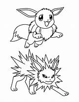 Jolteon Pages Ausmalbilder Eevee Kolorowanki Kolorowanka Pokemony Evolutions Coloriages Malvorlagen Avancee Obrazki Animaatjes Eeveelutions sketch template