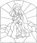 Vitrales Virgen Vitral Christmas Vidrieras Gecoas Plantillas Falso Mosaico Quilt Madonna Gustad Ved Falsas María Blanco Baston sketch template