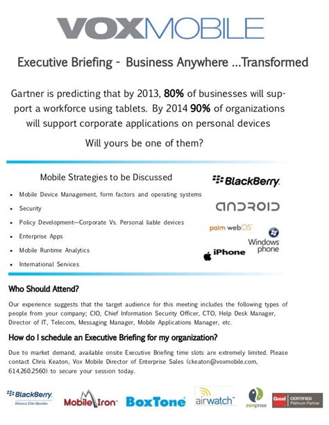executive briefing business  transformed