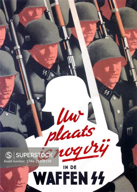 Nazi Propaganda Poster To Recruit Dutch Waffen Ss Volunteers Nazi