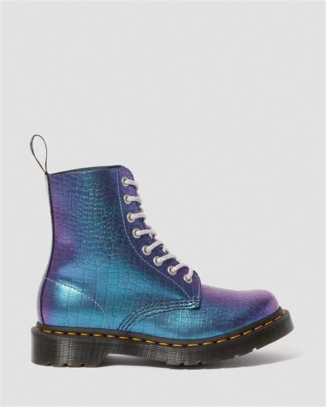 iridescent croc boots dr martens
