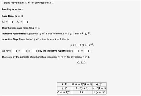 Solved 1 Point Prove That N