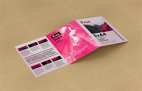 trifold leaflet mockup mockups design  premium mockups