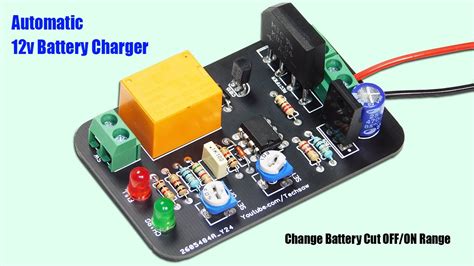 automatic  battery charger circuit auto cut   techsaw