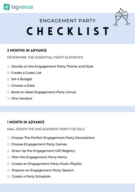 complete engagement party checklist tagvenue blog