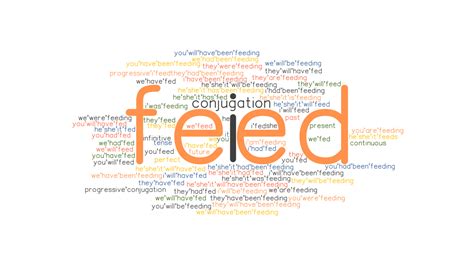 feed  tense verb forms conjugate feed grammartopcom