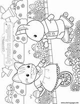 Sylvanian Coloring Critters Pages Families Calico Kleurplaten Easter Family Printable Familys Kids Print Fun Cat Color Colouring Critter Kleurplaat Board sketch template