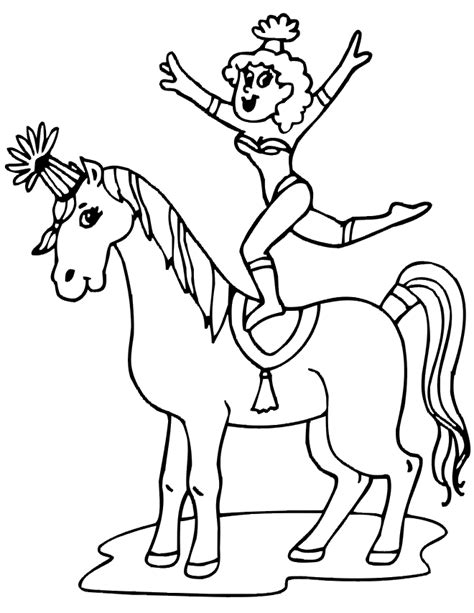 horse coloring page girl standing  horse