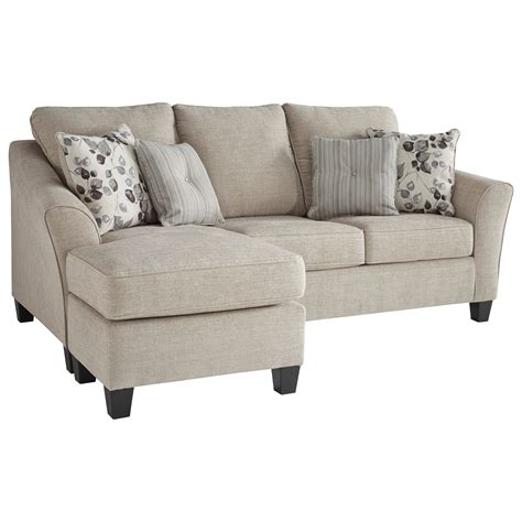 benchcraft  ashley abney sofa chaise  flared track arms royal furniture sectional sofas