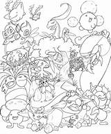 Coloriage Pokémon Mega Mew Lineart sketch template