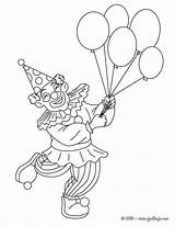 Ballons Globos Payaso Colorier Prend Mains Ses sketch template