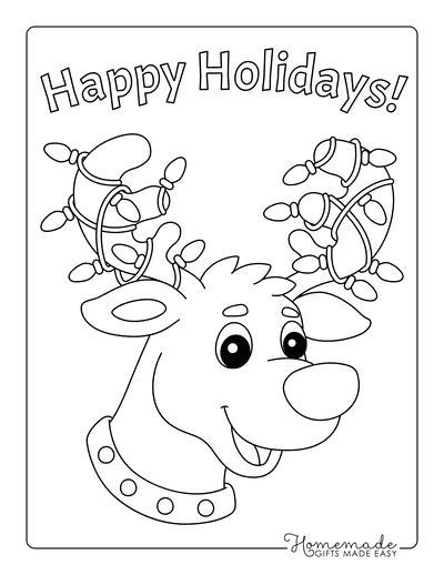 reindeer coloring pages  kids adults  printables