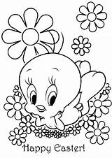 Tweety Coloring Pages Getcolorings Sylvester Bird sketch template