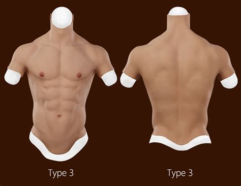 2021 Halloween Cosplay Costume Silicone Fake Abdominal Muscles Men