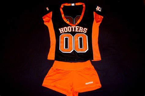 Hooters Uniform Halloween Costume Outfit Football Jersey Bootie Shorts