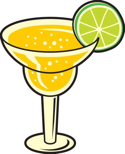 Royalty Free Cartoon Of The Margarita Glass Clip Art Vector Images